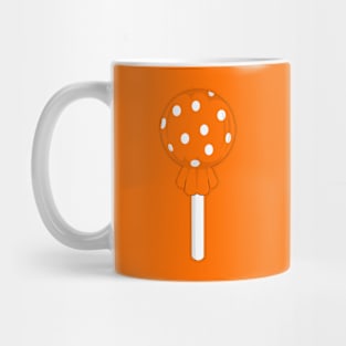 Orange polka dot lollipop Mug